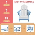 thumbnail image 7 of FUNDAZE HDPE Adirondack Outdoor Chair, Foldable & Weather-Resistant Patio Chair for Garden Lawn Deck,Blue and White, 7 of 7