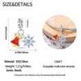 thumbnail image 2 of Jeffery Charms for Women Bracelet 925 Silver Christmas bell Pendants with Colorful zircon,Bell Snowflake,Christmas, 2 of 7