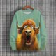 thumbnail image 3 of Suéter de otoño e invierno para hombre con estampado 3D de animales, suéter deportivo para ciclismo, suéter cálido, moda urbana, informal, parodia para hombre, 3 of 5