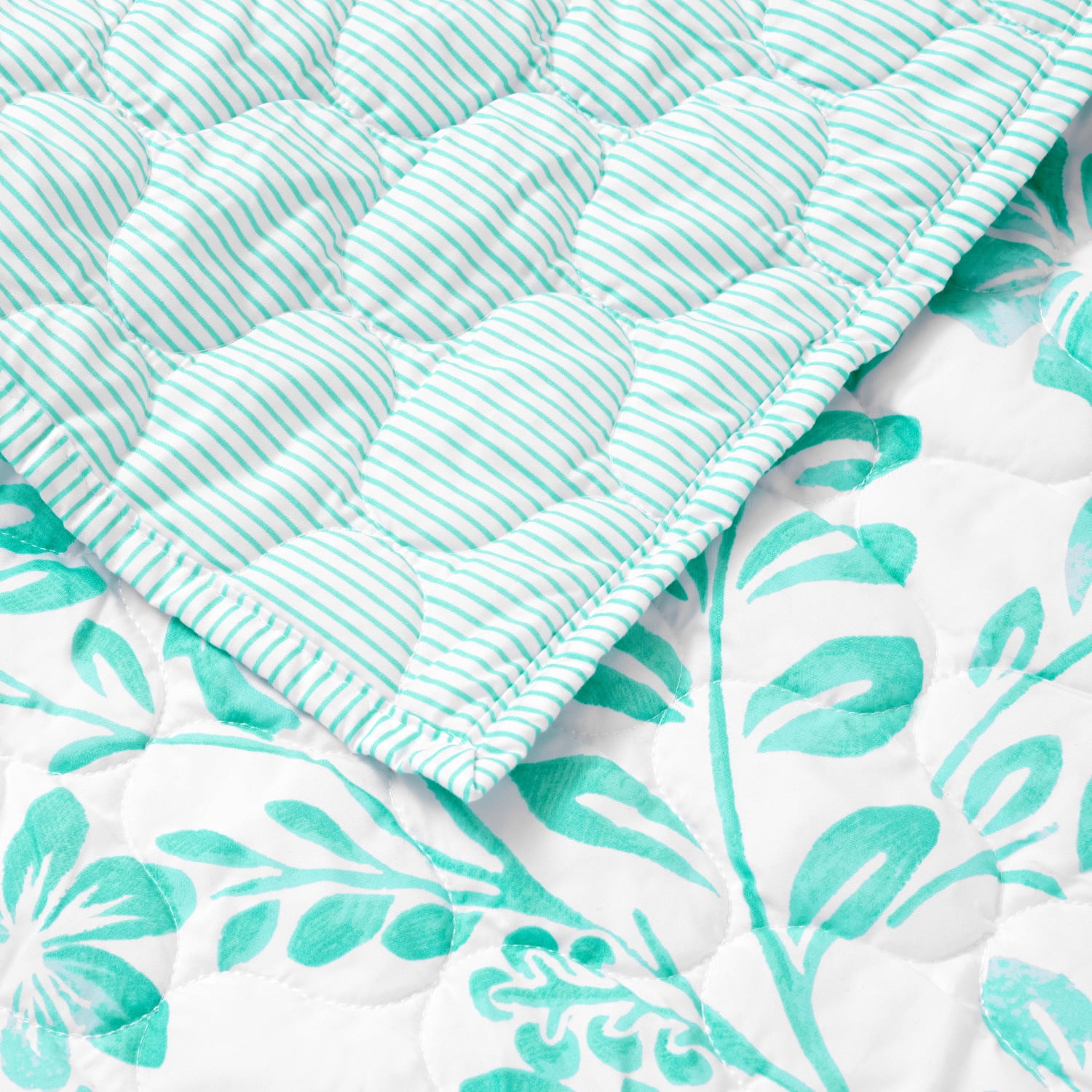 Martha Stewart Everyday 3 Piece Quilt Set - King, Frond Floral