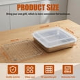 thumbnail image 3 of Stainless Steel Baking Pan, Multi-Purpose Kitchen Tray With Lid and Rack, for Toaster Oven Roasting, Multi-color, 3 of 7