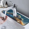 thumbnail image 7 of Sikiie Sunshine Underwater Sand Turtle Splash Guard for Sink Faucet-1 PC Super Absorbent Fast Drying Mat Sink Gadgets-Splash Guard for Kitchen, Sink Mat, 7 of 7