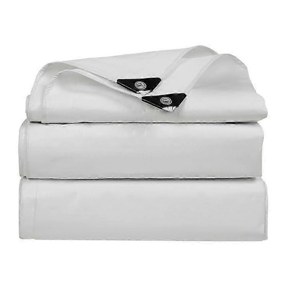 Durable 2x4m White Heavy Duty Tarp - Waterproof, UV Resistant Cover_c*