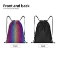 thumbnail image 5 of Ratiio Leopard Neon Rainbow Gradient Print Drawstring Backpack Bag Sport Gym Sackpack Heavy Duty String Backpack for Men Women, 5 of 7