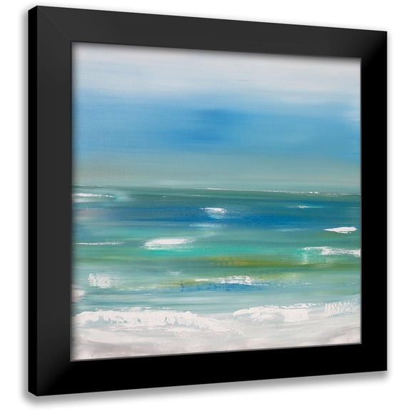 Chapman, Marcy 20x20 Black Modern Framed Museum Art Print Titled - Ocean vertical landscape
