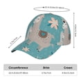 thumbnail image 3 of Kdxio Unisex Teal Mama Llama Pattern Baseball Cap Unisex Washed Classic Adjustable Hat, 3 of 7