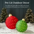 thumbnail image 3 of Best Choice Products 2pc Lighted Pop-Up Christmas Ornaments Outdoor Holiday Decoration w/ 180 LED Lights - Red/Gold, 3 of 8