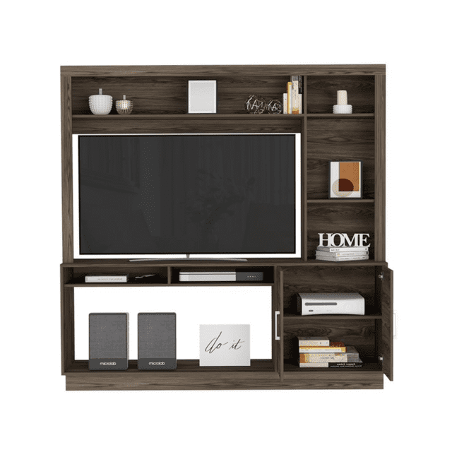 Mueble para TV 55” Excelsior Cantabria Chocolate Centro de Entretenimiento con Almacenamiento