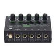 thumbnail image 1 of Stereo Sound Mixer, Individual Volume Control 4 Channel 1/4in Input Output Mini Sound Mixer  for Home Studio, 1 of 7