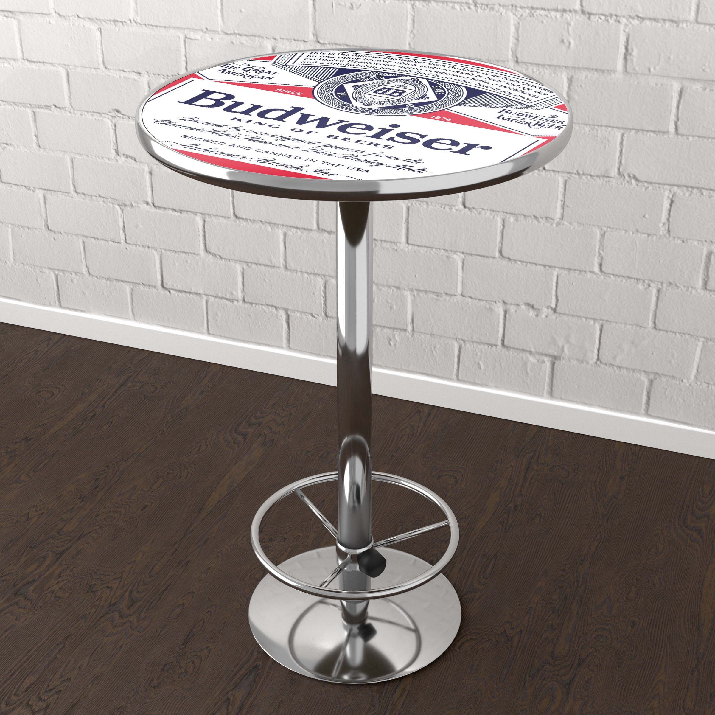 Budweiser Label Bar Stool Set - Officially Licensed - Walmart.com