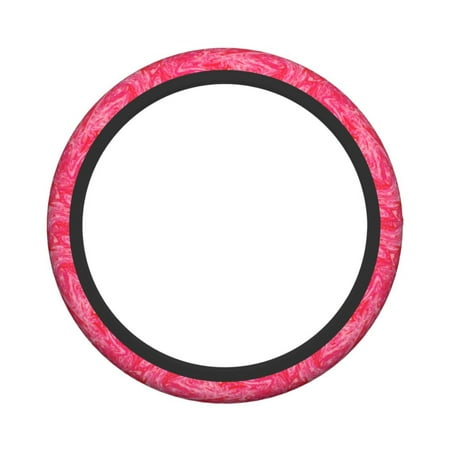 XMXY Car Steering Wheel Cover, Pink Swirls Marbled Non-Slip Jeep Truck Universal Elastic Steering Wheel Protector 15 inch