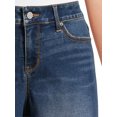 thumbnail image 4 of Time and Tru Women's Mid-Rise Raw Hem Denim Shorts, 6” Inseam, Sizes 2-20, 4 of 5