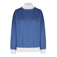 thumbnail image 4 of tarylea Chandail en Molleton Col Rond pour Femmes Tendance à Blocs de Couleur Chandail à Manches Longues Tops Décontractés Amples Sports Automne Tops, 4 of 6