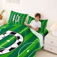 thumbnail image 3 of Erosebridal Boys Personalized Gifts Full Size Sheets,Alphabet D Pattern Football Sport Games Kids Bed Sheets For Teens 4 Pieces, 3 of 6