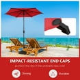 thumbnail image 3 of Abba Patio 11ft Outdoor Patio Umbrella w/ Push Button Tilt and Crank, 8 Ribs, Dark Red, 3 of 9