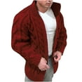 thumbnail image 2 of Mikilon Men's Warm Autumn And Winter Pure Color Wool Knitted Sweater Cardigan, 2 of 3
