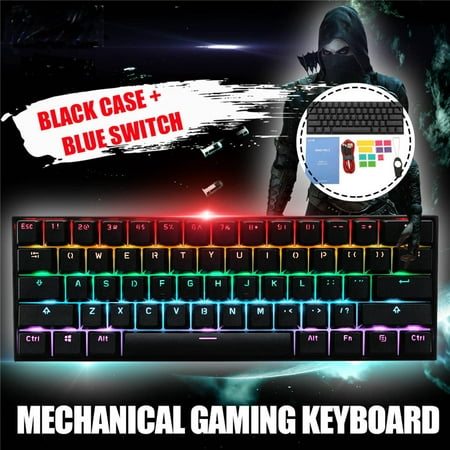 [Gateron Switch]Obins Anne Pro 2 60% NKRO 4.0 Type-C RGB Mechanical Gaming Keyboard - Black Brown