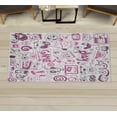 thumbnail image 1 of Video Games Decorative Rug, Monochrome Sketch Gaming Design Racing Monitor Device Gadget Teen 90's, Quality Carpet for Bedroom Dorm and Living Room, 6 Sizes, Dark Magenta, by Ambesonne, 1 of 1