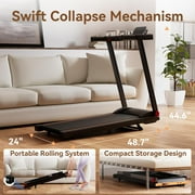 Treadmill for Home with Incline Folding Treadmills Running Machine for Small Spaces with Handle 300 LB, 3HP, 7.5 MPH Foldable Treadmill with App