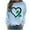 Light Blue, variant on Cadancy Funny St Patricks Day Shirt Women Heart Irish Shamrock Print Long Sleeve Oversized Sweatshirts Crewneck Pullover Casual Holiday Tops