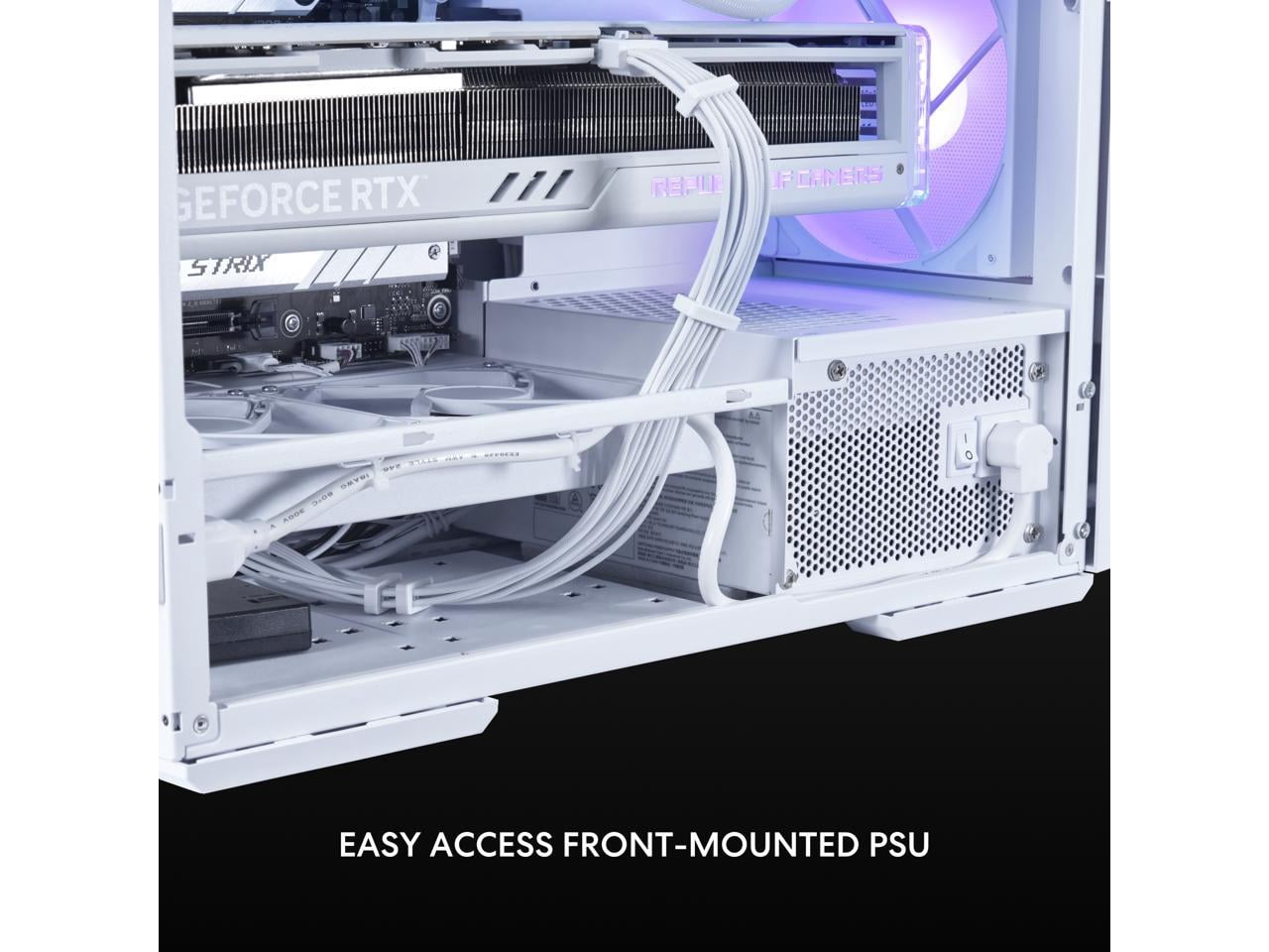 LIAN LI LANCOOL 207 Compact ATX RGB Gaming Computer Case, Tower Chassis w/ 2x140mm ARGB,2x120mm PWM Fans Pre-Installed, USB Type-C Port, Tempered Glass Side Panel (White) -- LANCOOL 207RW