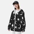 thumbnail image 4 of Pofeuu Crescent and Stars Print Sun Protection Outdoor Lightweight Full Zip UV Cooling Hoodie Long Sleeve Summer Clothing for Outdoor Hiking-Medium, 4 of 5