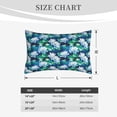 thumbnail image 4 of Picia Blue Lotus Flower Pattern Plush Pillow Case – Soft and Cozy Cushion Cover, Hypoallergenic Throw Pillow Case for Home Decor-14"x20", 4 of 6