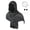 Black, variant on Larp Cosplay Accessory, Frayed Medieval Hooded Scarf Cosplay Accessory, Crinkled Renaissance Warrior Head Wrap With Viking Pin Safety Pins for Halloween Larp Party, Dark Purple One Size