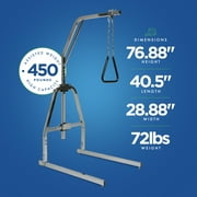 Lumex 2940B Bariatric Trapeze Bar with Triangle Handgrip and Floor Stand