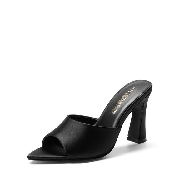 Dream Pairs Women's Fashionable Slip on Flared Heel