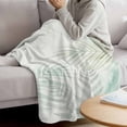 thumbnail image 3 of Summer Botanical Blanket Soft Cozy Warm Throw Blanket for Couch, Plush Fuzzy Flannel Fleece Blankets for Sofa, Green Tropical Palm Leaves Watercolor Bed Blankets Lightweight Gifts for Women, 40"x50", 3 of 9