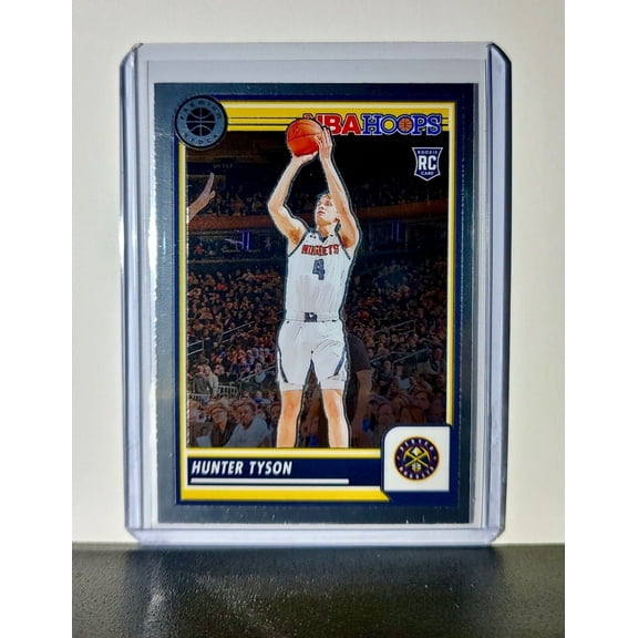Hunter Tyson 2023-24 Panini Premium Stock NBA Hoops #29 Rookie Card Nuggets