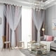 thumbnail image 2 of Cortinas de tul con estrellas caladas en tono gris degradado, diseño elegante y personalizable, doble capa para privacidad y estilo, medidas 134W x 160L, ideal para cualquier espacio., 2 of 6