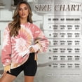 thumbnail image 3 of SCRAWLGOD Tie-Dye Pink Womens Casual Crewneck Sweatshirts Long Sleeve Fashion Tops Loose Fitting Pullovers with Drop Shoulder Design for Shopping Running, L, 3 of 6