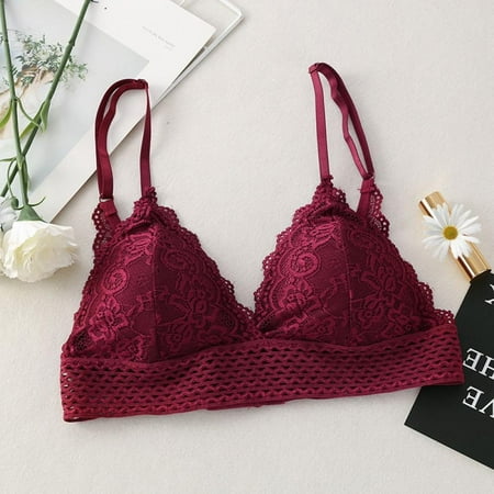 

Clearance Ladies Wire Free Bra Comfortable Lingerie Underwear Women Lace Push Up Bras Wrapped Chest