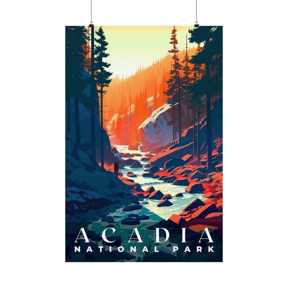 ELNEIT - Acadia National Park Poster, Unframed Matte Paper, S01