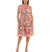 Nanette Lepore Womens Sleeveless Ruffle Midi Dress, Sizes 4-16
