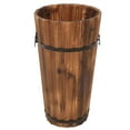 thumbnail image 1 of Cubo de sombrilla de madera estilo granja, soporte para sombrillas, paragüero para exteriores, 1 of 8