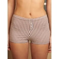 thumbnail image 4 of Yunliwuli Women's Pajama Shorts Casual Tight Fitted Elastic Waist Plaid Short Pants Lounge Shorts for Summer, 4 of 8