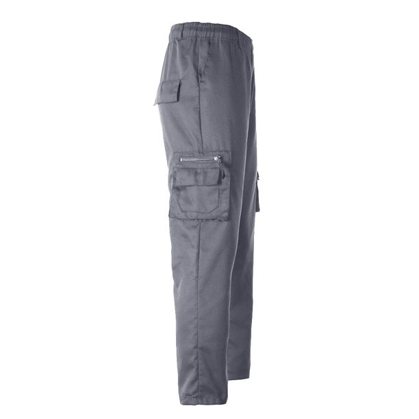 Pudcoco Men Solid Color Cargo Pants Cotton Cargo Combat Work Pants