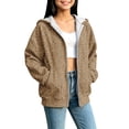 thumbnail image 4 of Girls Full Zip Up Hoodies Leopard Pattern Casual Jacket Kids Long Sleeve Hoodies with Pockets, 4 of 5