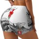thumbnail image 1 of Balery Moose Kissing Under Mistletoe Pantalones cortos de entrenamiento estampados para mujer, sin costuras, ajustados, para gimnasio, yoga, correr, deportes, ejercicio activo, fitness.-Large, 1 of 8