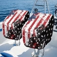 thumbnail image 4 of KUIFORTI American Flag Eagle Golf Cart Seat Covers Comfortable Durable Travel Sports Cart Seat Cushion Covers Fits for EZGO, Yamaha, Club Car and More 2 Seats Golf Carts, 4 of 7