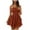 Brown, variant on Efsteb Dresses for Women 2025 Crew Neck Pleated Strapless Short Mini Dress Summer Solid Color Sleeveless Casual Fashion Sundresses Comfy Dresses (Black,M)