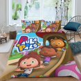 thumbnail image 2 of Paula y Amigos Conjunto de sábanas temático, trío de piezas, cómodo y amigable con la piel, diseño único, regalo de decoración para el hogar para familiares, amigos y fans,140cm *210cm, 2 of 6