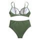 thumbnail image 5 of MKLEKYY Trajes De Baño Mujer Women High Waisted Bikini Sexy Push Up Two Piece Swimsuits Vintage Swimsuit Two Piece Retro Ruched High Waist Print Bikini Set 2727, 5 of 6