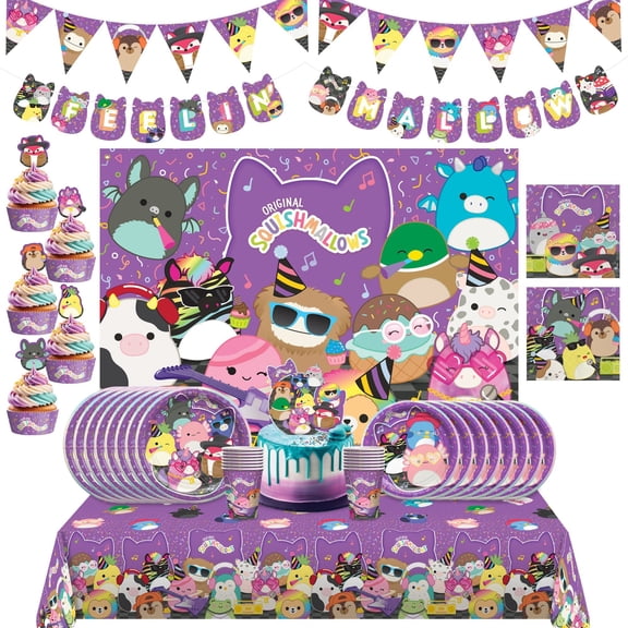 Club Squishmallows Party Decorations Ultimate Set for 16 Guests
