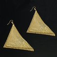 thumbnail image 5 of Pendientes de moda para mujer, aretes colgantes largos con borlas de lentejuelas y rejilla de malla metálica Rojo Verde, 5 of 5