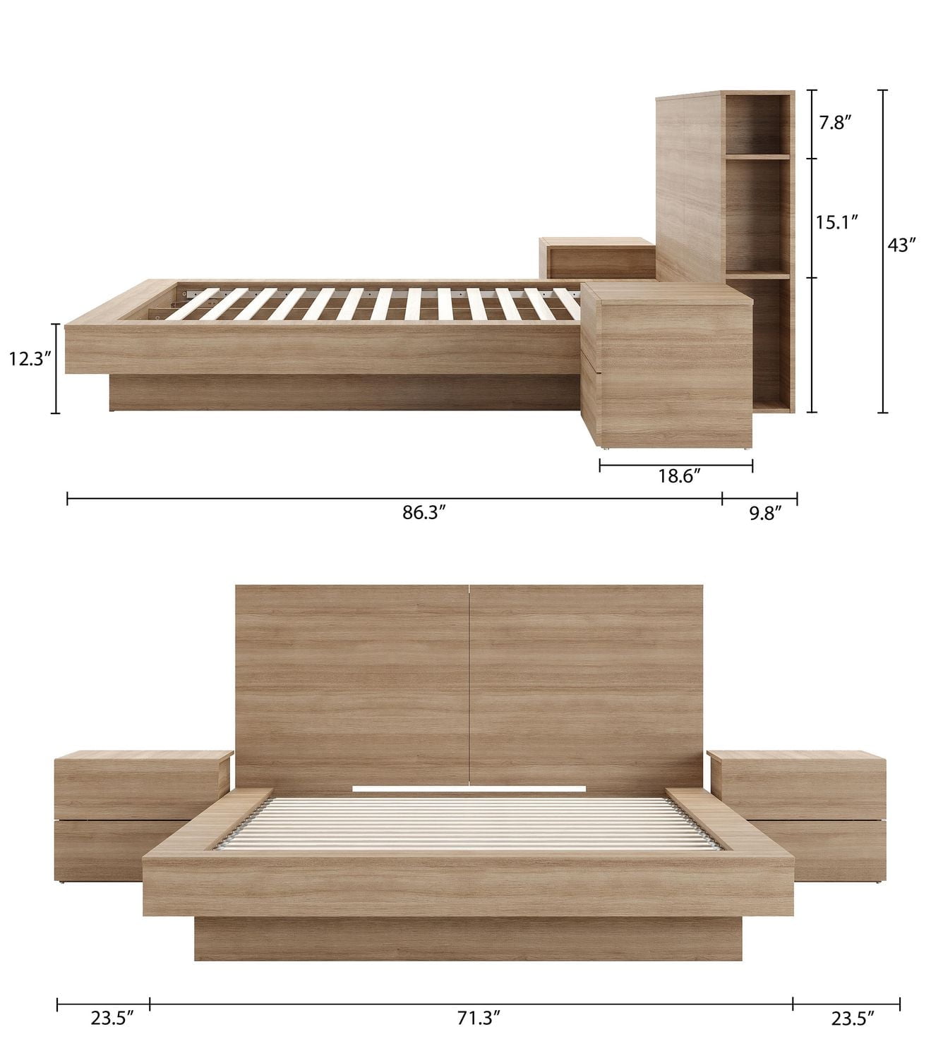 Nexera Ensemble de chambre à coucher 4 pieces