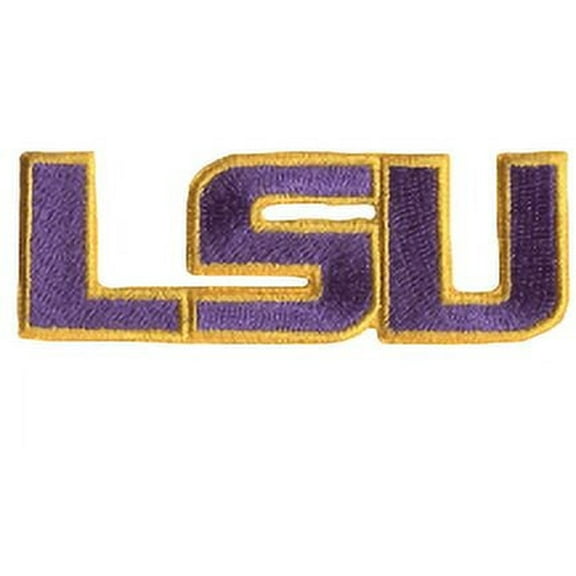 Official Licensed LSU Main Logo 1”H x 3" W Hook Velcro Patch (Not an Iron-on Patch)